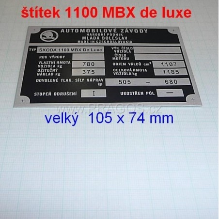 ŠTÍTEK, 1100MBX deluxe, Velký