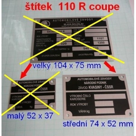 ŠTÍTEK, 110R, střední - nový typ