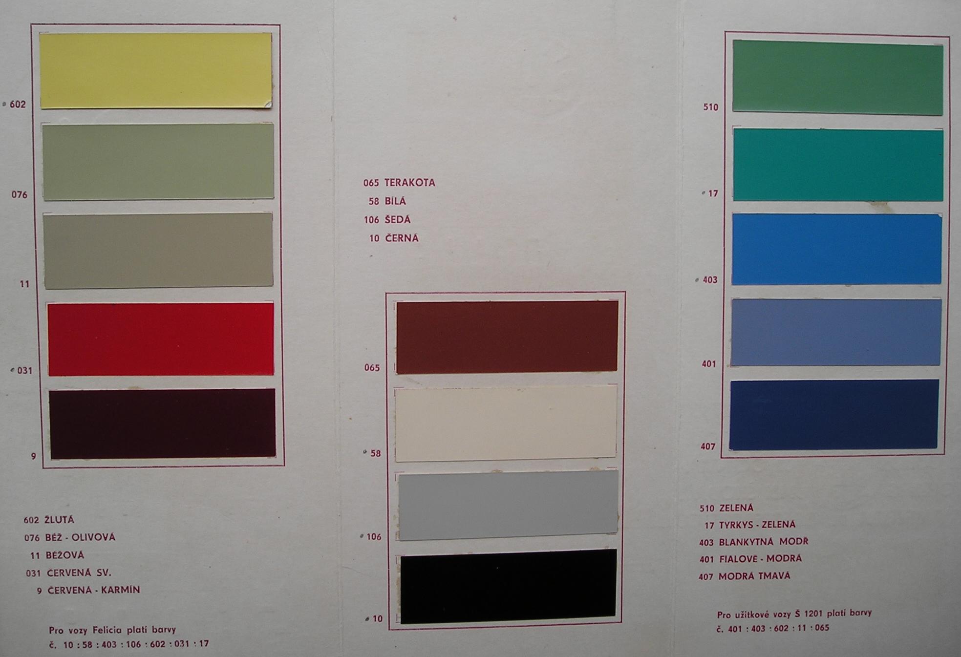 Color samples | PRAGOS